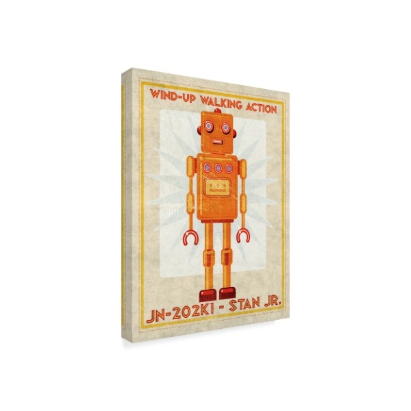 John W. Golden 'Stan Jr Box Art Robot' Canvas Art,24x32